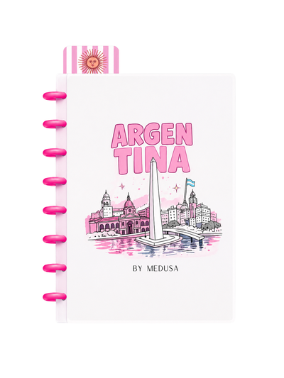 Cuaderno A5 Buenos Aires Pink Sistema de Discos