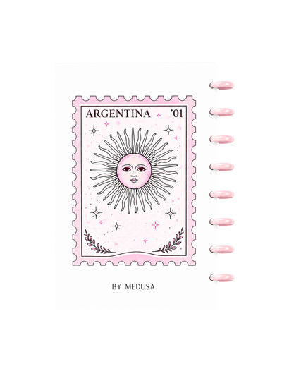 Cuaderno A5 Estampita Rosa Sistema de discos