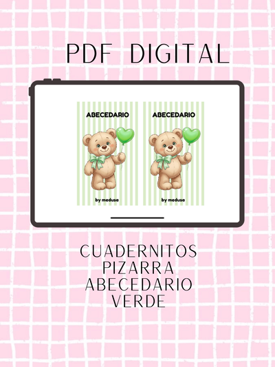 Cuadernito Pizarra PDF DIGITAL Abecedario Verde