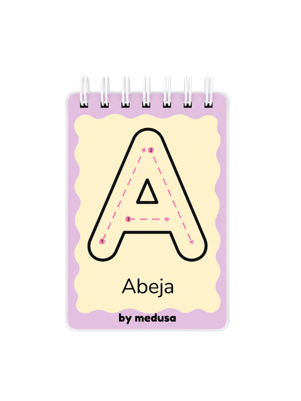 Abecedario Lila Cuaderno Pizarra 