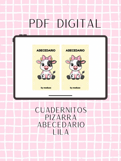 Cuadernito Pizarra PDF DIGITAL Abecedario Lila