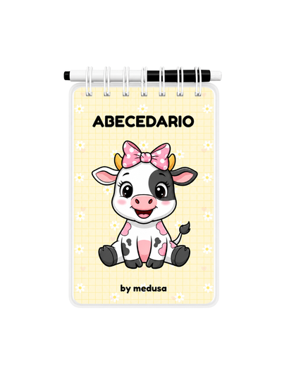 Abecedario Lila Cuaderno Pizarra 