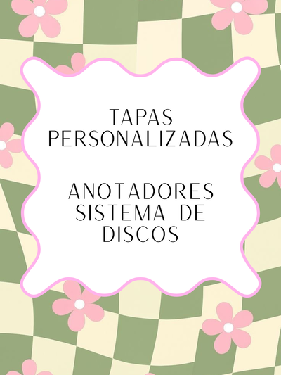 Anotador TAPAS PERSONALIZADAS Sistema de discos