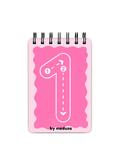 Numeros Rosa Cuaderno Pizarra 