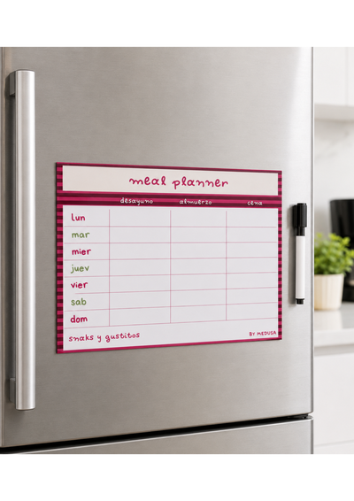Planner Imantado para Comidas Rayado