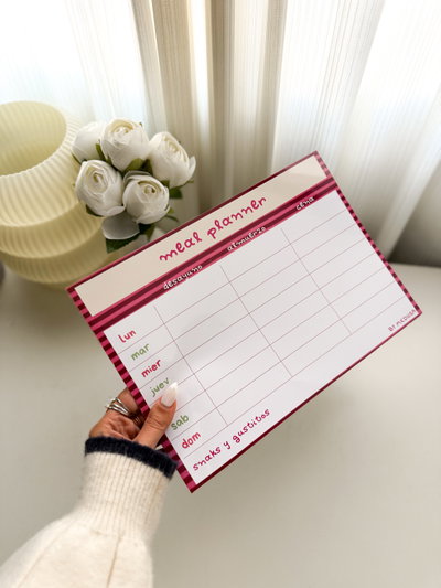 Planner Imantado para Comidas Rayado