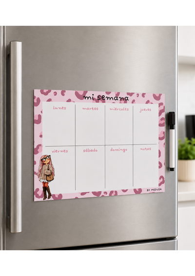 Planner Imantado Animal Print Rosa