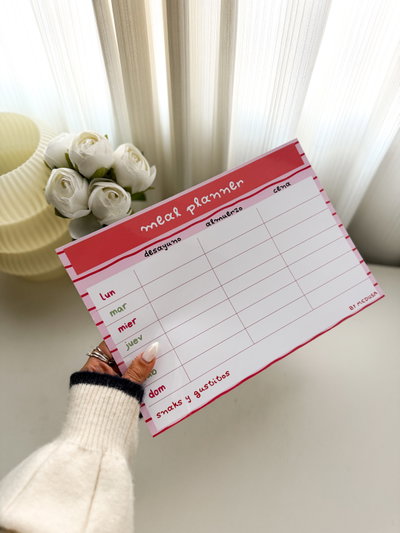 Planner Imantado para Comidas Rosita Lineas