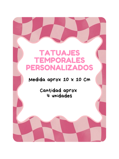 Tatus Personalizados 10x10 cm - 4 unidades