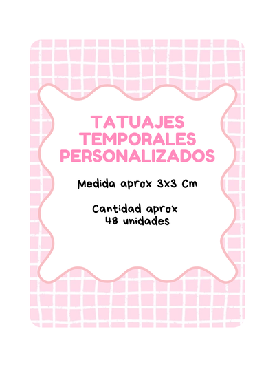 Tatus Personalizados 3x3cm - 48unid