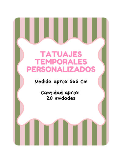 Tatus Personalizados 5x5 cm - 20unidades