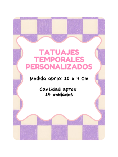 Tatus Personalizados 10x4 cm - 14 unidades