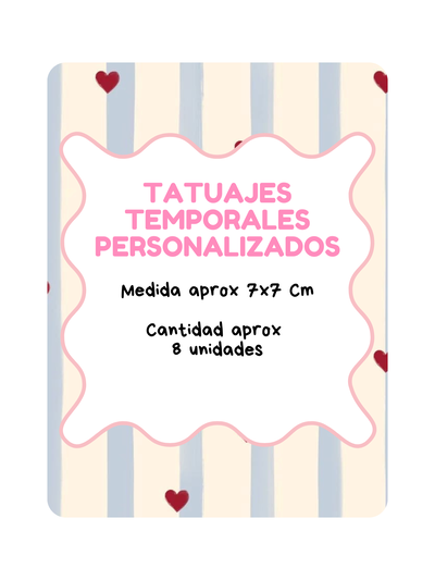 Tatus Personalizados 7x7 cm - 8 unidades