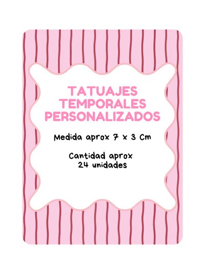 Tatus Personalizados 7x3 cm - 24 unidades