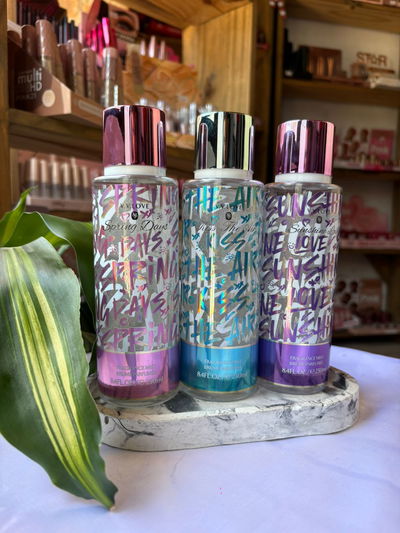 body splash con glitter