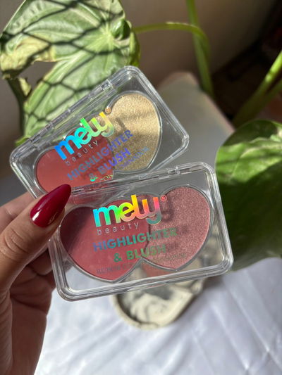 duo de rubor e iluminador | mely