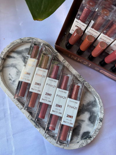 gloss shini + labial matte | pink 21