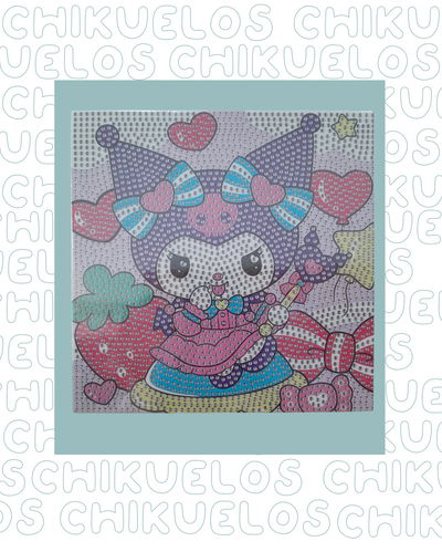 Cuadros Diamond Painting 20x20 kuromi