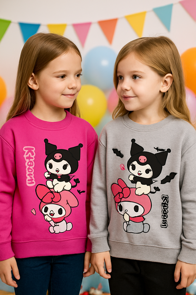 Buzo frisado con estampa de Kuromi – Abrigo con onda para las fans de Sanrio