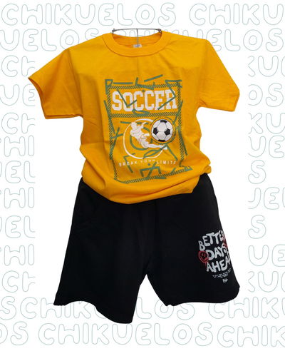 Outfit Naranja remera +short talle 10