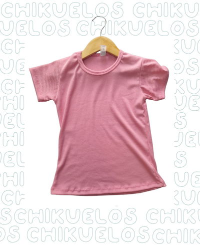 Remera lisa de morley rosa 