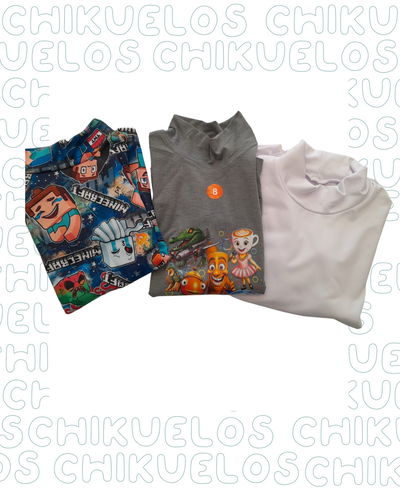 Pack de camisetas talle 8