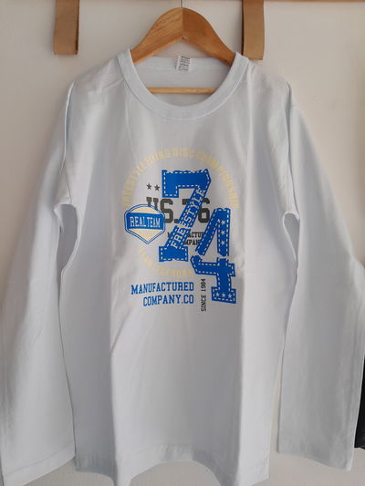 Manga larga talle 16 blanca