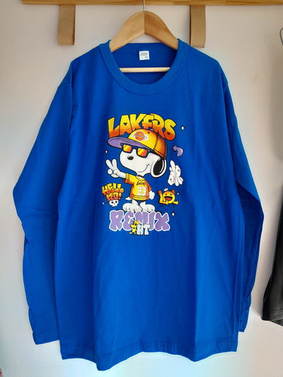 Manga larga talle 18 azul