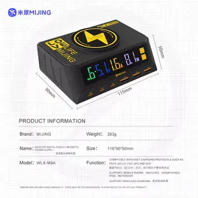 Cargador Multipuertos MiJing WLX-M9A Inalambrico