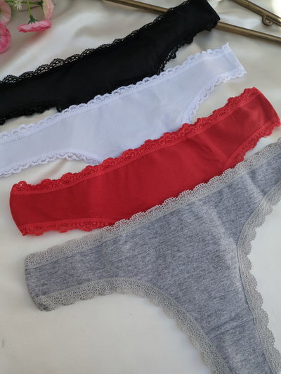 Art. 2027- Pack x3 less algodon y puntilla