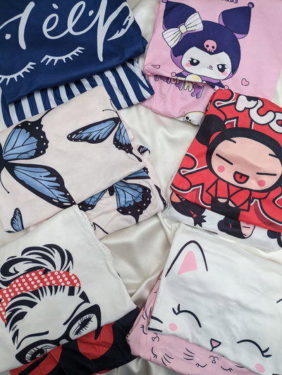 Pijama short y remera (seis variantes)