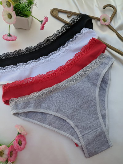 Art. 276- Pack x3 vedetinas algodón y puntilla