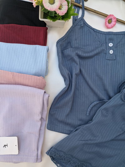 Pijama short y musculosa (seis variantes)