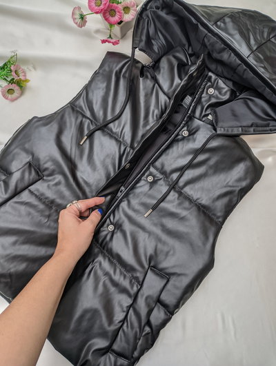 Chaleco puffer negro 