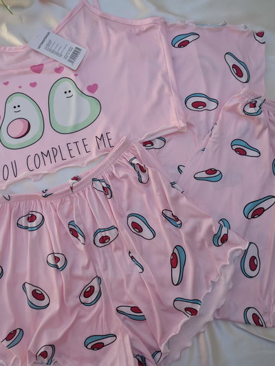 Pijama tres piezas palta