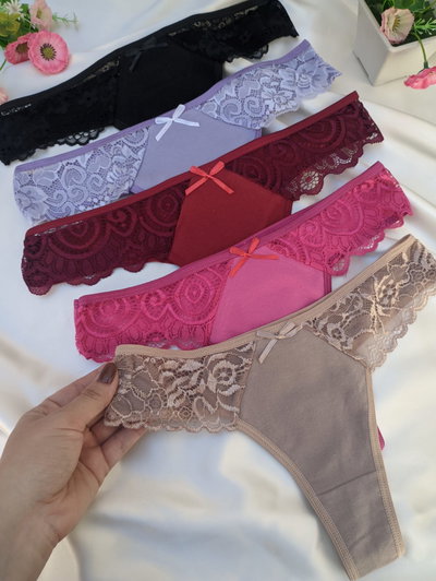 Art. 105- Pack x3 less algodón y puntilla