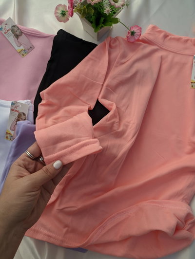 Camiseta termica de niña media polera (cuatro variantes)