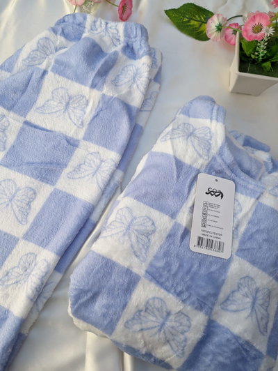 Pijama plush mariposas