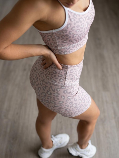 Short + top print beige