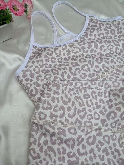 Short + top print beige