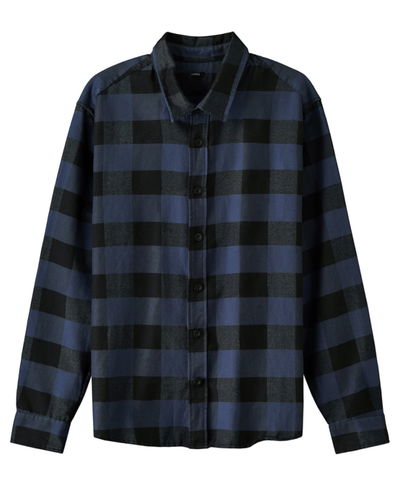Camisa Fields Viyela negra azul 