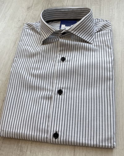 Camisa Algodón Rayas Grises
