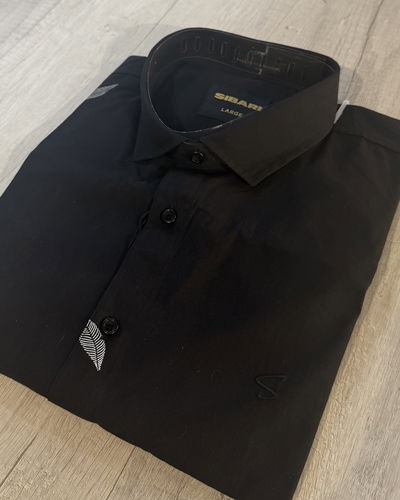 Camisa algodón Hall negra Sibari 