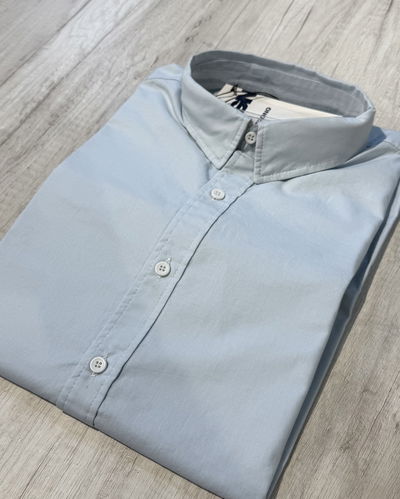 Camisa algodón celeste lisa Idrogeno 