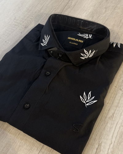 Camisa algodón negra Sony Sibari
