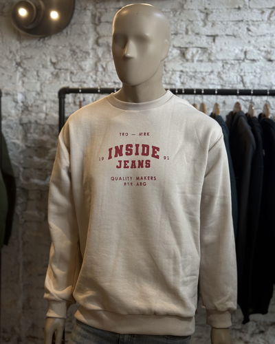 Buzo beige estampado inside 