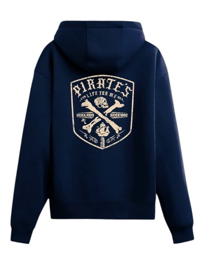 Campera Algodón azul estampa trasera