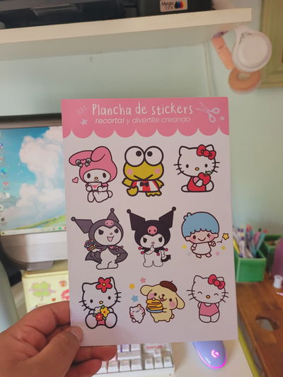 Plancha de stickers personalizada 
