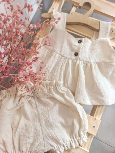 Conjunto Puntilla Cielo Crema 