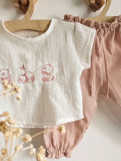 Conjunto Panda Rosa Viejo 